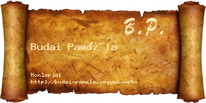 Budai Paméla névjegykártya